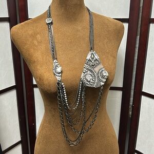 Erickson Beamon acrylic black chain necklace